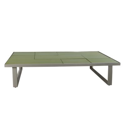 Cane-line Glaze Outdoor Rectangular Coffee Table - Color: Green - 50020GAT 