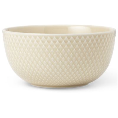 Lyngby Porcelaen Rhombe Earth Medium Bowl, Set of 4 in Beige