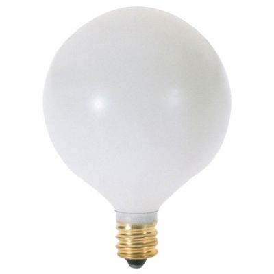 Bulbrite 25W 120V G16 1/2 E12 White Bulb 6-Pack - 391025-IG