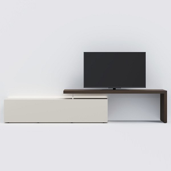 Domino/People TV Unit Composition with LED Lighting - Color: Brown - Pianca 130-10000-0149-00