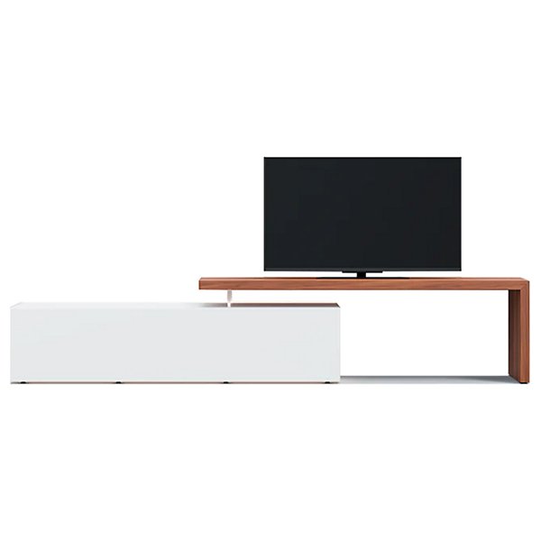 Domino/People TV Unit Composition with LED Lighting - Color: Brown - Pianca 130-10000-0151