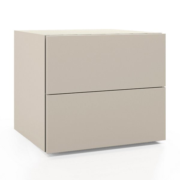 People 2 Drawer Nightstand - Color: Beige - Size: Small - Pianca 140-10000-0240-21