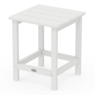 Polywood Long Island Outdoor 18" Side Table in White