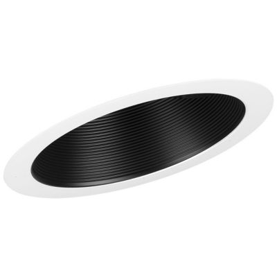 Huxe Teagan 6 Recessed Sloped Ceiling Step Baffle Trim - Color: Blac