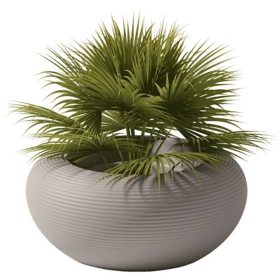 QBO2548011 Qeeboo Nami Outdoor Planter - Color: Grey - 65003D sku QBO2548011