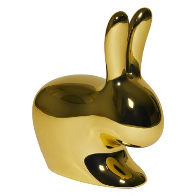 Qeeboo Rabbit Metal Finish Baby Chair - Color: Gold - 90003BR-S