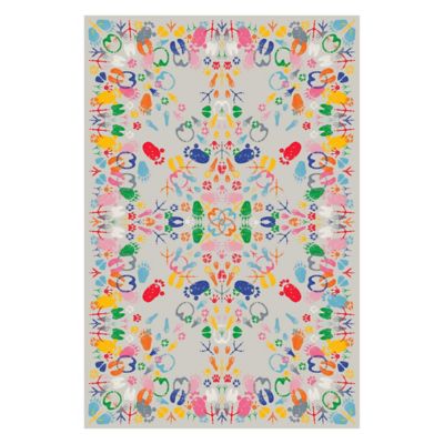 Qeeboo Lets Dance Animal Traces Area Rug - Color: Multicolor - 42005RT-LT
