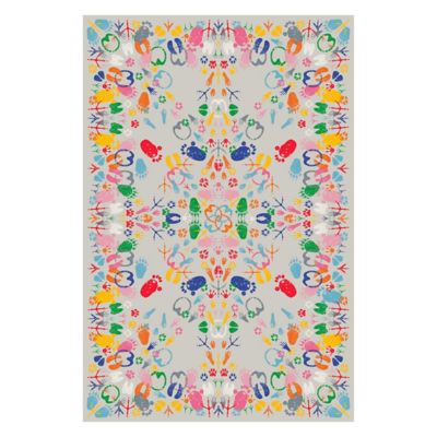 Qeeboo Lets Dance Animal Traces Area Rug - Color: Multicolor - 42005RT-LT