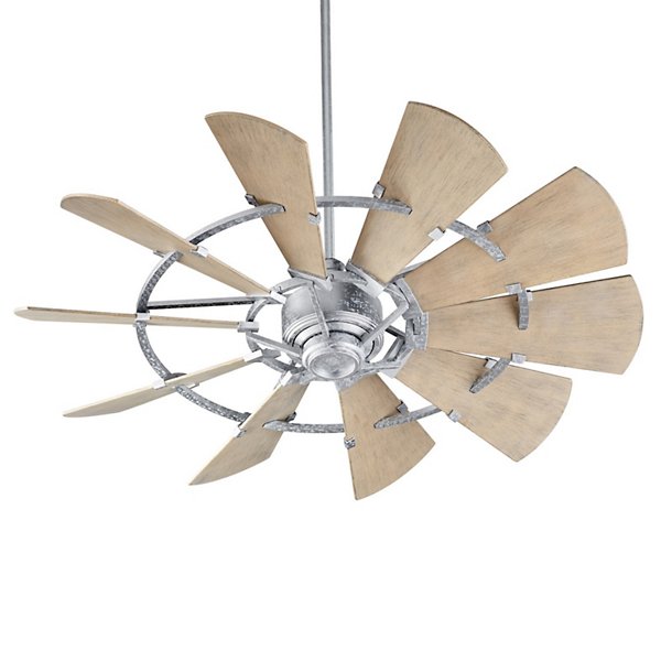 QRM1691736 Quorum International Windmill Fan - Color: Metalli sku QRM1691736