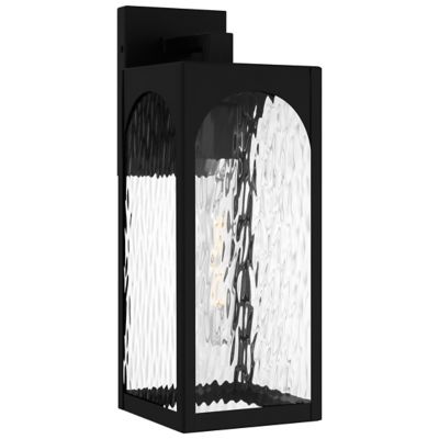 Quoizel Dallington Outdoor Wall Sconce in Black, Size: Medium