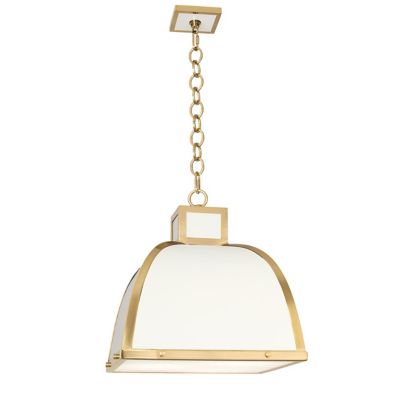 Robert Abbey Ranger Pendant Light - Color: White - Size: 3 light - 1445