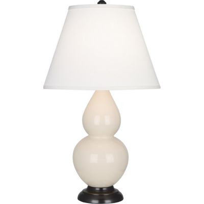 Robert Abbey Double Gourd Accent Table Lamp - Color: Cream - Size: 1 light 