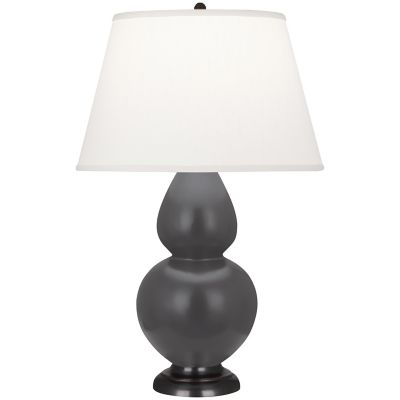 Robert Abbey Double Gourd Table Lamp in Grey