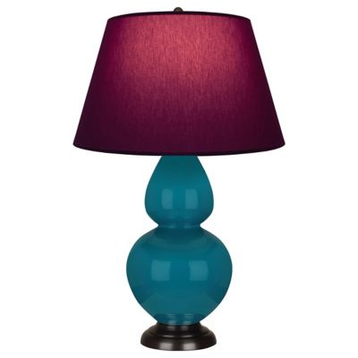 Robert Abbey Double Gourd Table Lamp in Turquoise