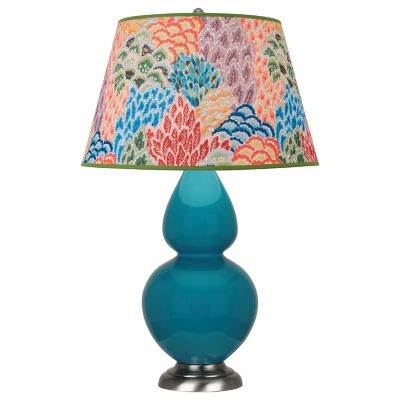 Robert Abbey Double Gourd Table Lamp in Turquoise