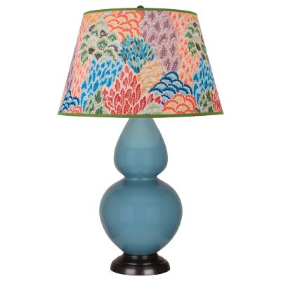 Robert Abbey Double Gourd Table Lamp in Blue