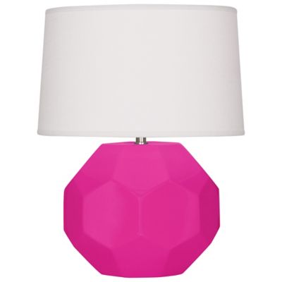 Robert Abbey Small Franklin Table Lamp in Pink, Size: Large