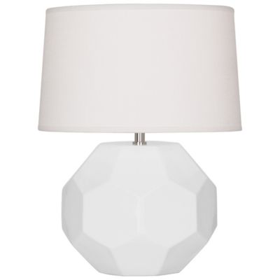 Robert Abbey Small Franklin Table Lamp in White, Size: Medium