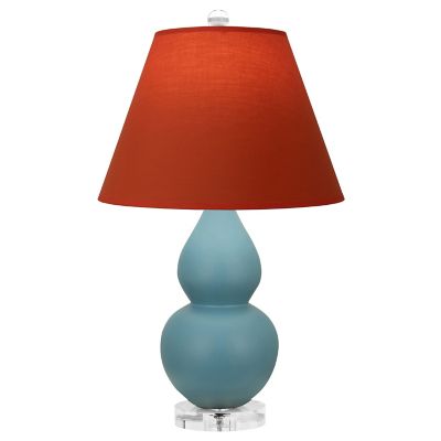 Robert Abbey Double Gourd Lucite Accent Table Lamp in Blue