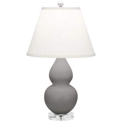 Robert Abbey Double Gourd Lucite Accent Table Lamp in Grey