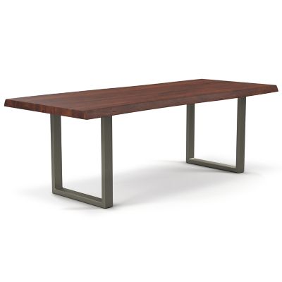 Brooks U-Base Rectangular Dining Table - Color: Brown - Size: Small - Urbia IL-BRO-DT-079AM-0304