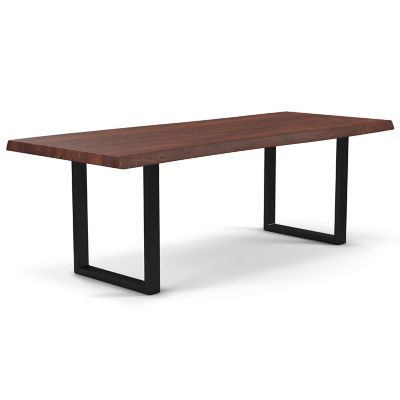 Urbia Brooks U-Base Rectangular Dining Table in Brown, Size: Small