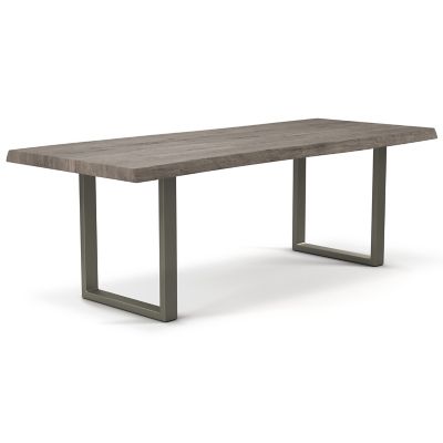 Brooks U-Base Rectangular Dining Table - Color: Grey - Size: Small - Urbia IL-BRO-DT-079GY-0304