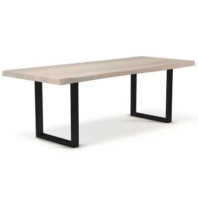 Urbia Brooks U-Base Rectangular Dining Table in White, Size: Small