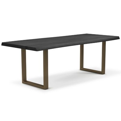 Urbia Brooks U-Base Rectangular Dining Table in Black, Size: Medium