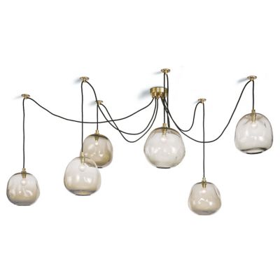 Regina Andrew Molten Multi-Light Pendant Light - Color: Grey - Size: Small 