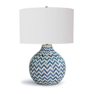 Regina Andrew Chevron Table Lamp - Color: Blue - 13-1200
