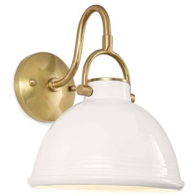 Regina Andrew Eloise Ceramic Wall Sconce - Color: White - Size: 1 light - 1