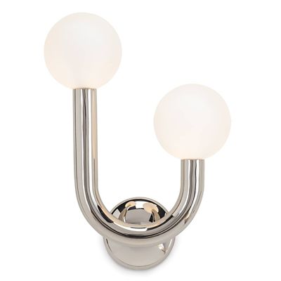 Regina Andrew Happy Right Side Wall Sconce - Color: Silver - Size: 2 light 