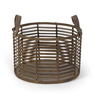 Regina Andrew Finn Leather Basket - Color: Brown - 20-1517