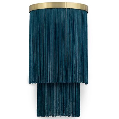 Regina Andrew Cabaret Fringe Wall Sconce - Color: Blue - Size: 2 light - 15