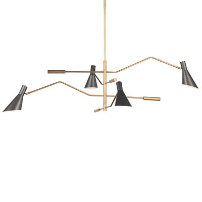 Regina Andrew Spyder Chandelier - Color: Brass - Size: 4 light - 16-1343BBN