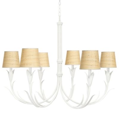 Regina Andrew River Reed Chandelier - Color: White - Size: 6 light - 16-141