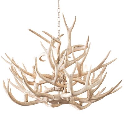 Regina Andrew Southern Living Waylon Antler Chandelier - Color: Beige - Siz