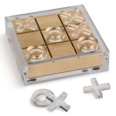 Regina Andrew Acrylic Tic Tac Toe in Brass