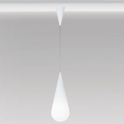 Rotaliana by LUMINART Goccia Pendant Light - Color: White - Size: 6  - L