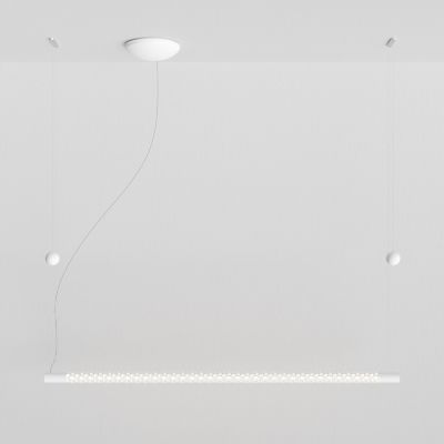 Rotaliana by LUMINART Squiggle LED Linear Chandelier Light - Color: Black -