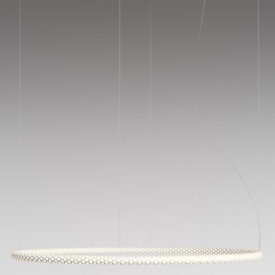 Rotaliana by LUMINART Squiggle LED Round Chandelier - Color: White - Size: 