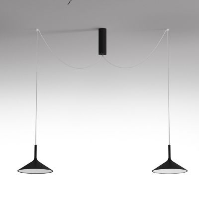 Rotaliana by LUMINART Dry H2 LED Multi-Light Pendant Light - Color: Black -