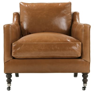 Rowe Furniture Madeline Leather Chair - Color: Brown - MADELINE-L-006-42A