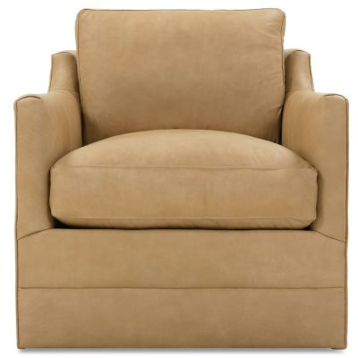 Rowe Furniture Madeline Leather Swivel Chair - Color: Brown - MADELINE-L-01