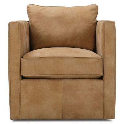 Rowe Furniture Rothko Leather Swivel Chair - Color: Brown - ROTHKO-L-016-12