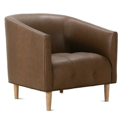 Rowe Furniture Pate Leather Accent Chair - Color: Brown - P420-L-006-PC