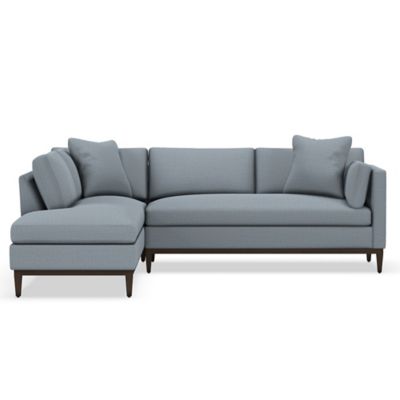 Rowe Furniture Leo 2 Piece Sectional Sofa in Blue