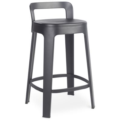 RSB1910967 RS Barcelona Ombra Stool with Backrest - Color: Bl sku RSB1910967