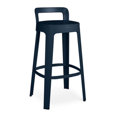 RS Barcelona Ombra Stool with Backrest - Color: Blue - OMBARBR-4N